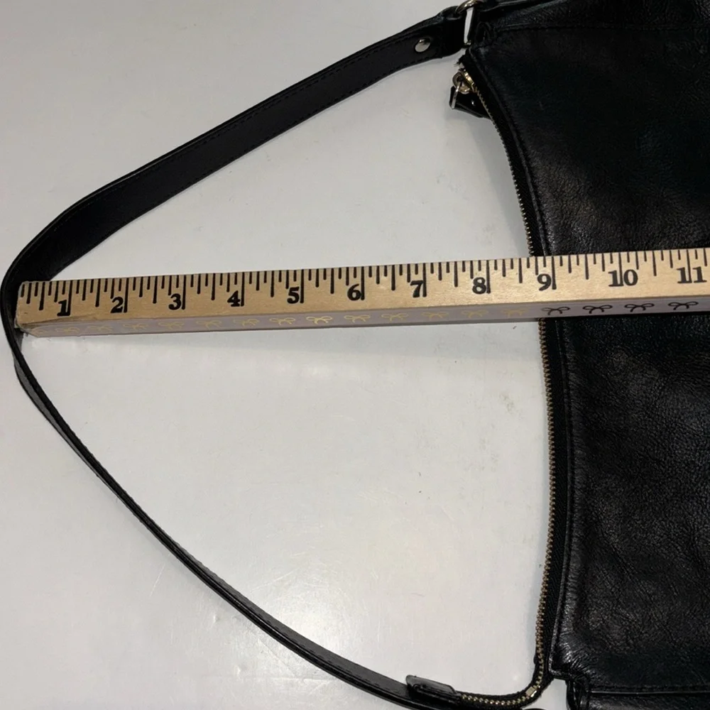 Kate Spade Black pebble leather shoulder bag NYC GIRLIE 90s Y2K